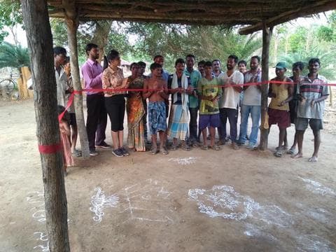An inauguration ceremony in a tribal hamlet